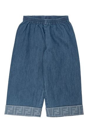 jeans in cotone blu FENDI KIDS | BUF253ATRFF0QG0